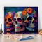 Paint by Numbers for Adults, Mexican Day of The Dead Skulls Artwork Paint by Number Kits Unframed Paint by Numbers for Adults Beginner Colorful Skull Art Wall Decor Acrylic Paints 16"x20"